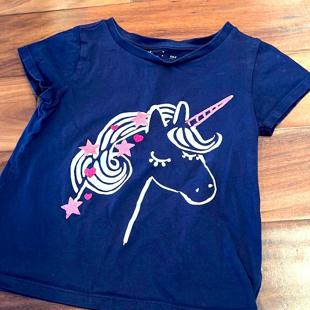 Rumi & Ryder Tee Size Small 6/7 Unicorn